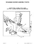 Diagram for 05 - W10400668 Burner Assembly Parts