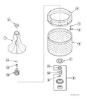 Diagram for Agitator, Drive Bell, Hub And Lip Seal Kit And Washtub