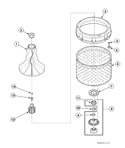 Diagram for Agitator, Drive Bell, Hub And Lip Seal Kit And Washtub